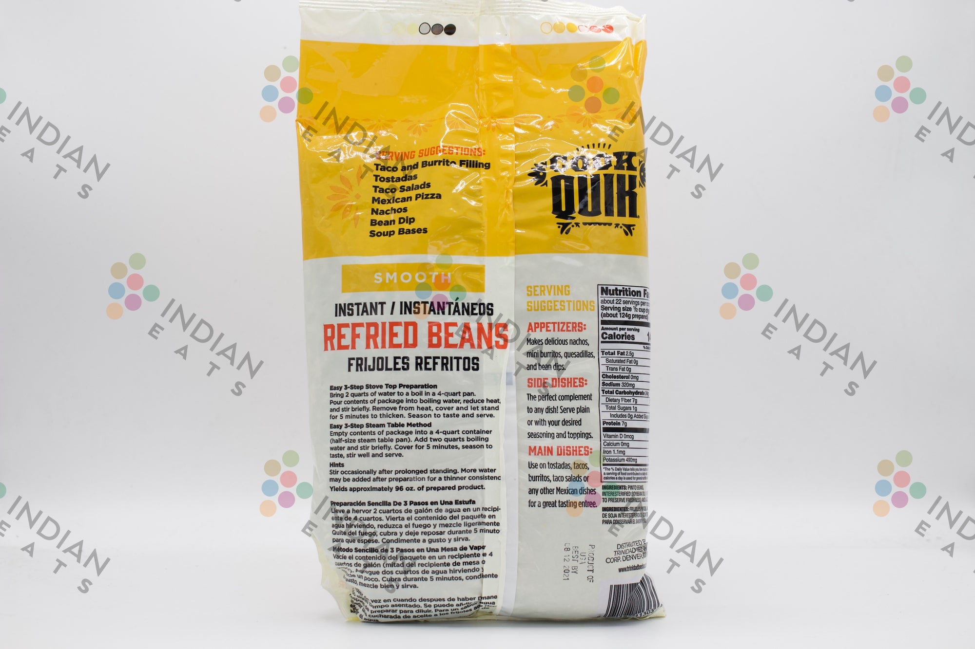 Cookquik Dehydrated Refried Pinto Beans - Indian Eats